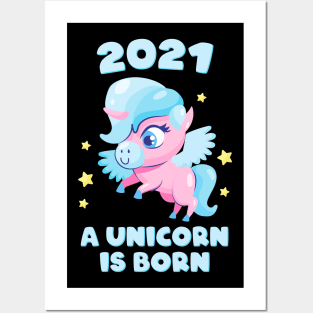 Baby Sayings 2021 Unicorn Birth Children Posters and Art